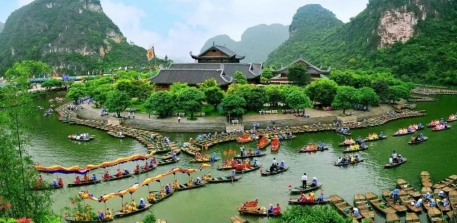 Indian Tourists Enthralled by Trang An, Ninh Binh