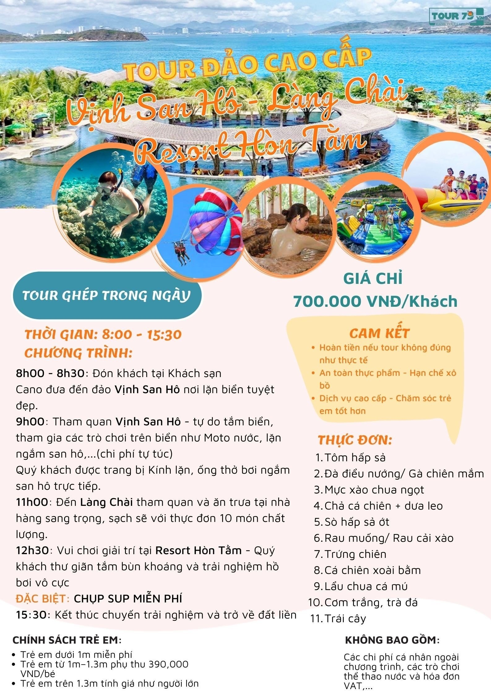 Vịnh San Hô - Làng Chài - Hòn Tằm
